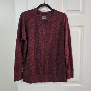 Time and Tru Maroon Knit Top